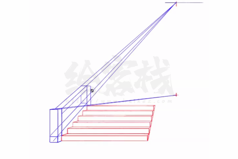 利用透视图法绘画的技巧！动漫插画中曲道和台阶的画法