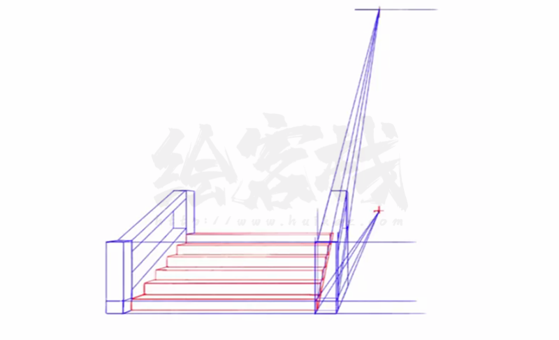 利用透视图法绘画的技巧！动漫插画中曲道和台阶的画法