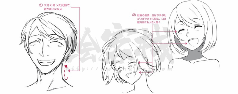 漫画中喜悦的人物表情画法及不同程度喜悦的表达方式