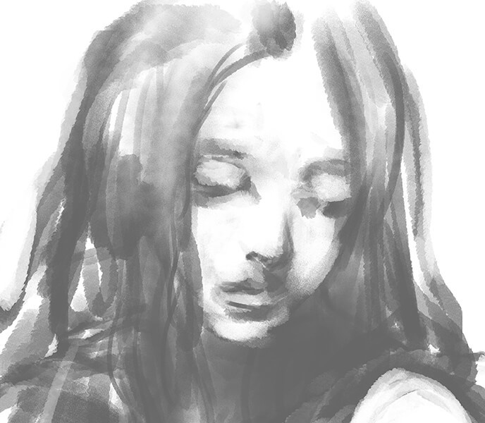 画出真实美丽的头发！