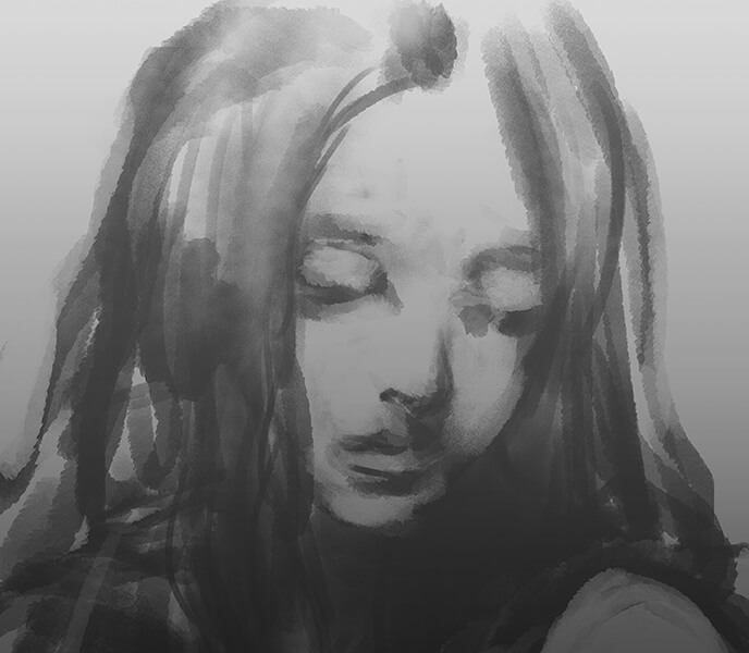 画出真实美丽的头发！