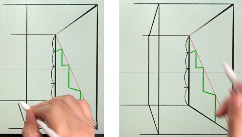 使用一点透视绘制漫画楼梯的方法！