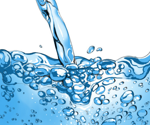 如何绘制流动的碳酸水？