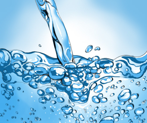 如何绘制流动的碳酸水？