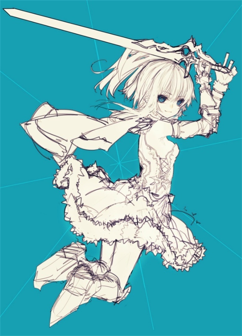 【画师推荐】日本画师リウイチ的作品草稿欣赏