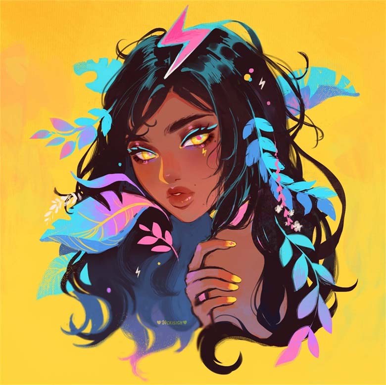 【画师推荐】人物插画艺术家vickisigh的作品分享