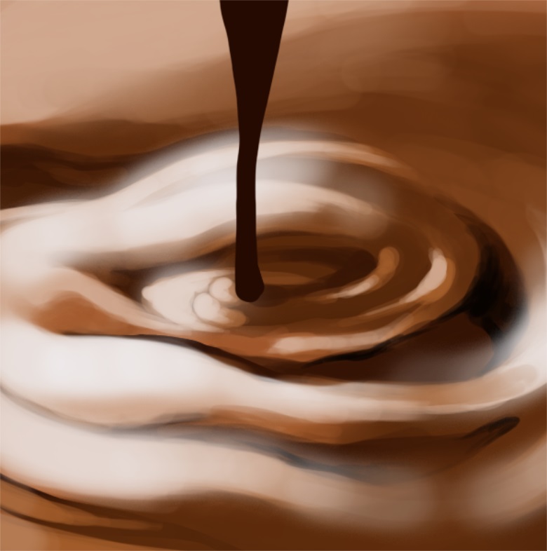 如何绘制出带有甜味的融化的巧克力!