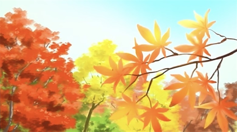 秋天的红叶的画法！